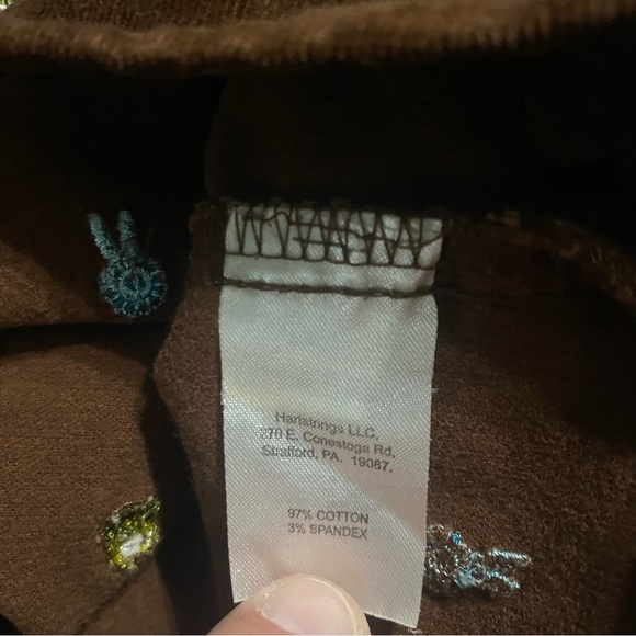 Hartstrings Brown Soft Corduroy Horse Equestrian Race Stretch Skirt - Picture 5 of 5